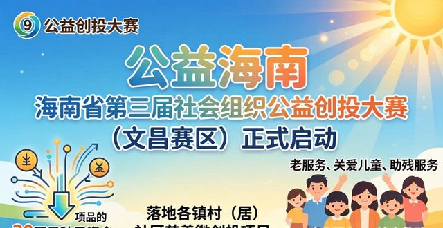 文昌赛区公益项目_公益创投基金_公益海南社会组织创投大赛