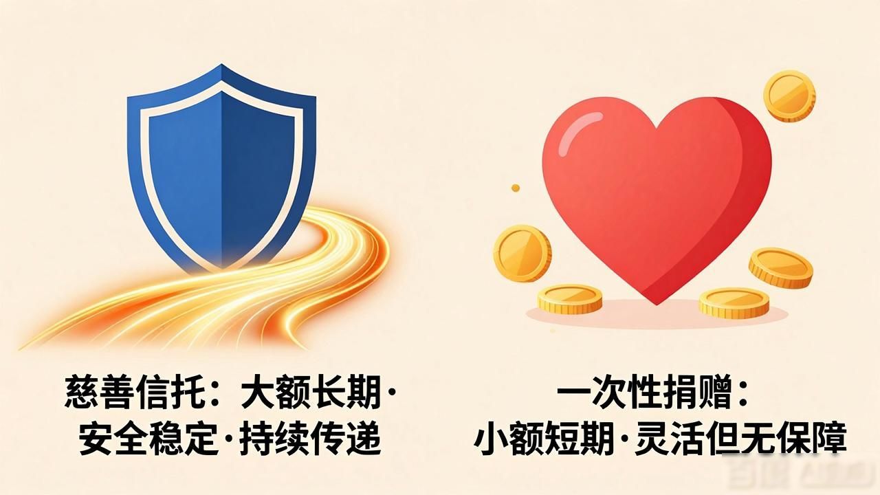 慈善信托与公益基金会的比较_慈善信托与直接捐赠的区别_慈善捐赠