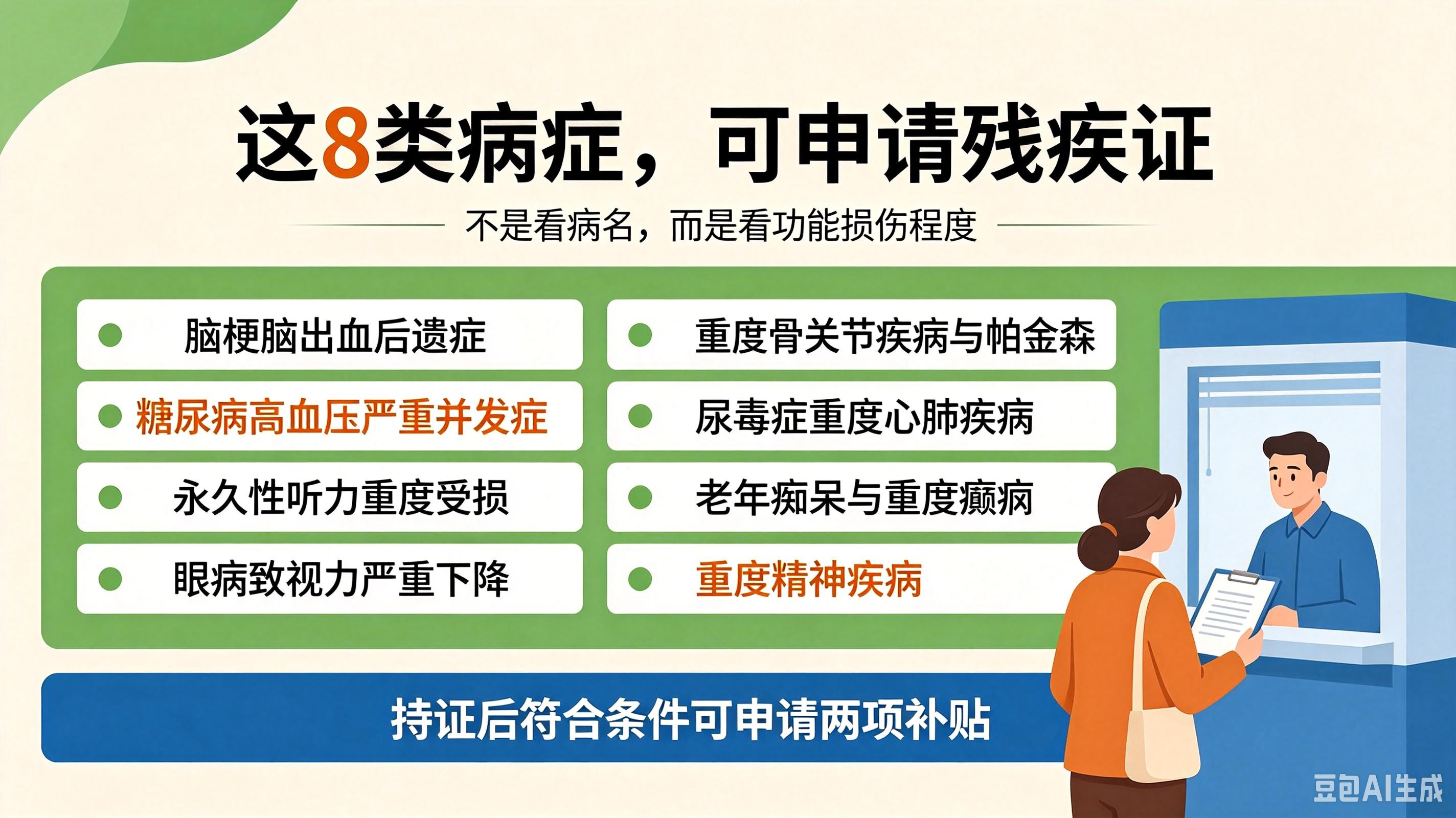 残疾人士_常见病症评残标准_残疾证办理条件
