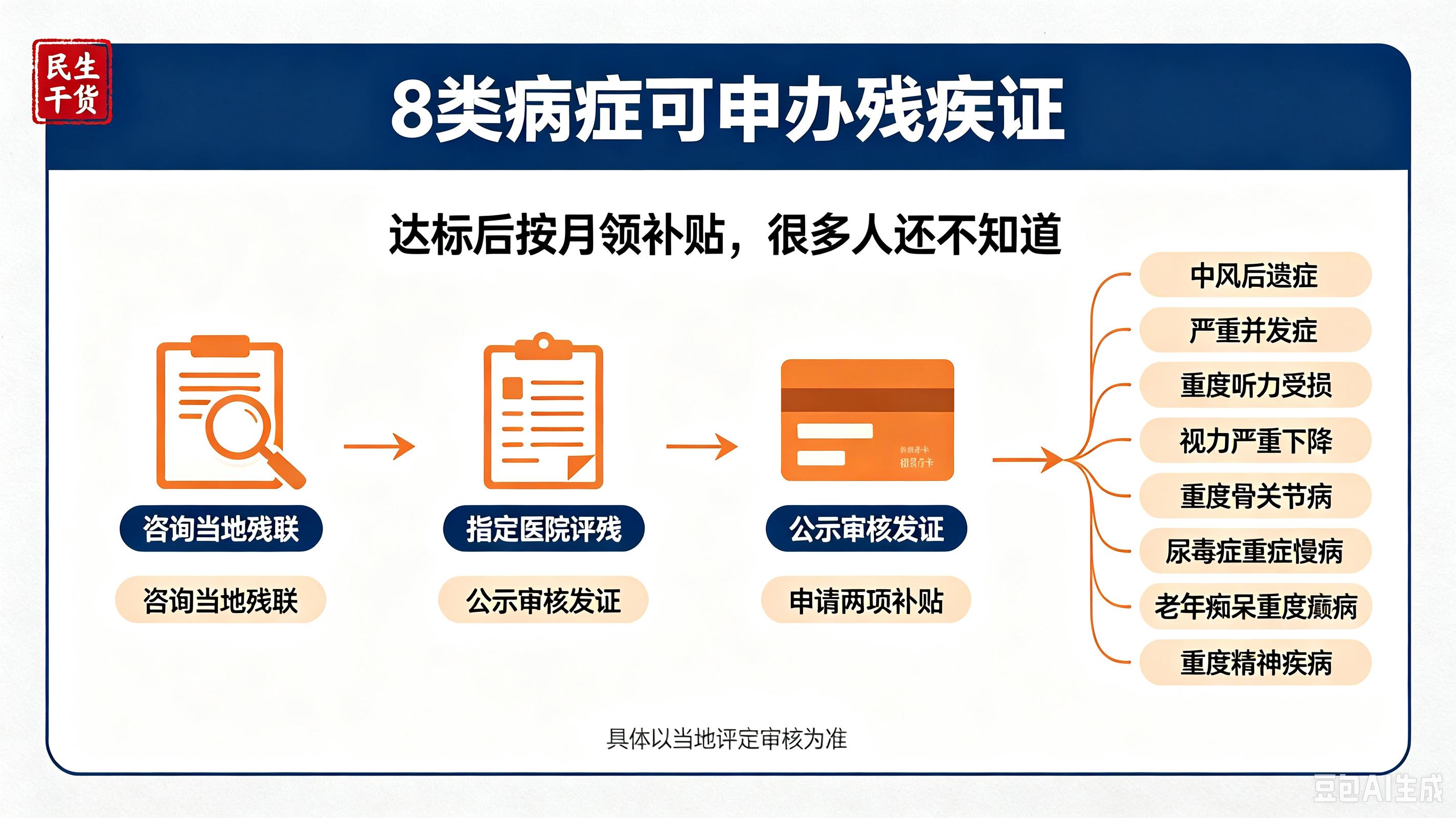残疾证办理条件_常见病症评残标准_残疾人士